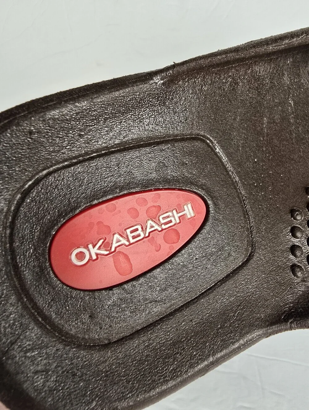 Okabashi Torino Men's Brown Slide Sandals With A Basket-Weave Design Size M/L
